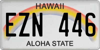 HI license plate EZN446