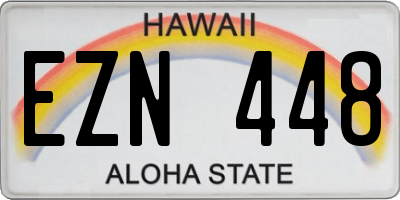 HI license plate EZN448