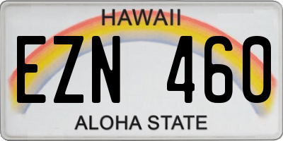 HI license plate EZN460