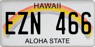 HI license plate EZN466