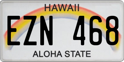HI license plate EZN468