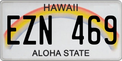 HI license plate EZN469
