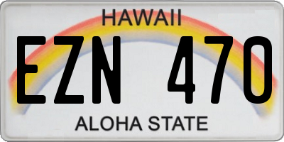 HI license plate EZN470
