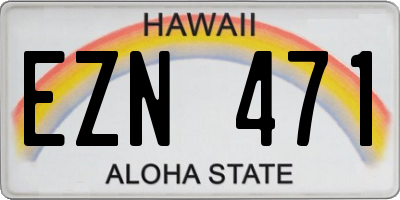 HI license plate EZN471