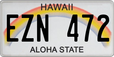 HI license plate EZN472