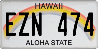 HI license plate EZN474