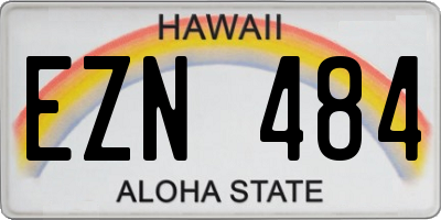HI license plate EZN484
