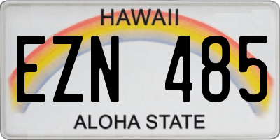 HI license plate EZN485