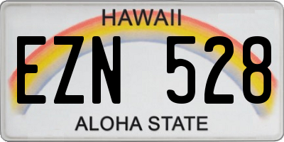 HI license plate EZN528