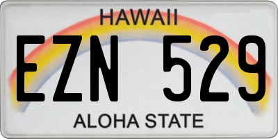 HI license plate EZN529