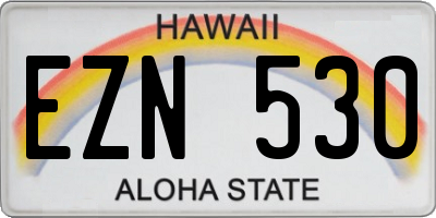 HI license plate EZN530
