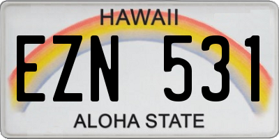 HI license plate EZN531