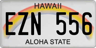 HI license plate EZN556