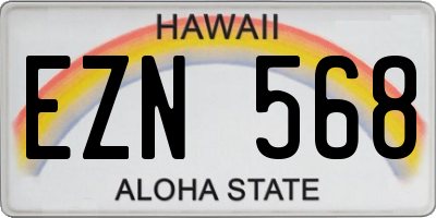 HI license plate EZN568