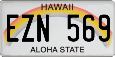 HI license plate EZN569