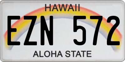 HI license plate EZN572