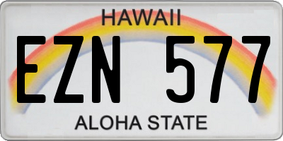HI license plate EZN577