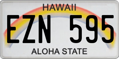 HI license plate EZN595
