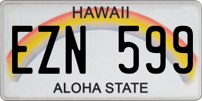 HI license plate EZN599