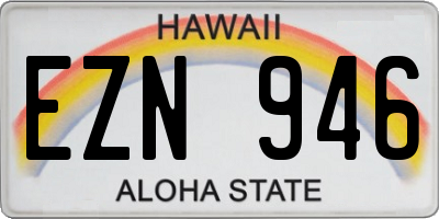 HI license plate EZN946