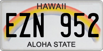 HI license plate EZN952