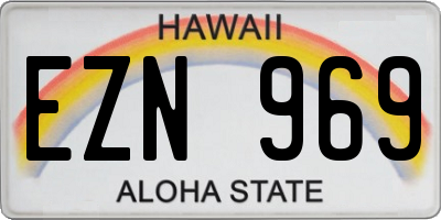 HI license plate EZN969