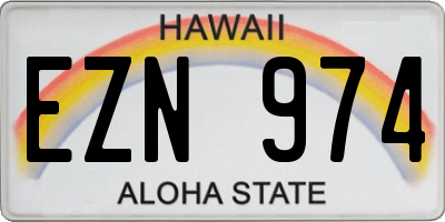 HI license plate EZN974