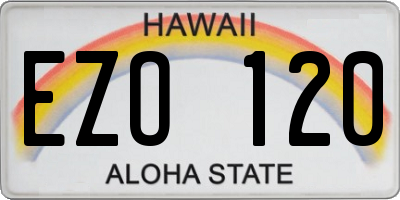 HI license plate EZO120