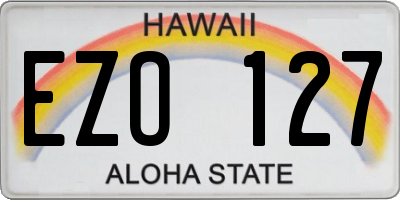 HI license plate EZO127