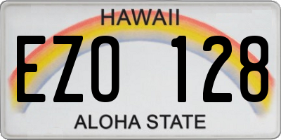 HI license plate EZO128