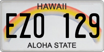 HI license plate EZO129