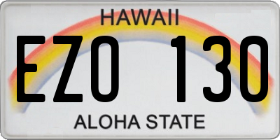 HI license plate EZO130