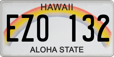 HI license plate EZO132
