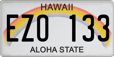 HI license plate EZO133