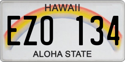 HI license plate EZO134