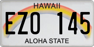 HI license plate EZO145