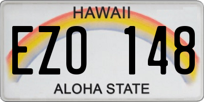 HI license plate EZO148