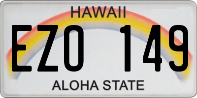 HI license plate EZO149