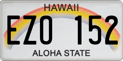 HI license plate EZO152