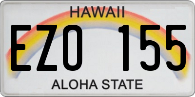 HI license plate EZO155