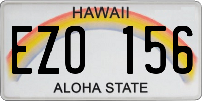 HI license plate EZO156