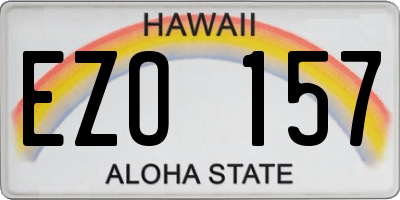 HI license plate EZO157