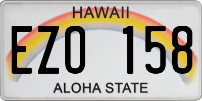 HI license plate EZO158