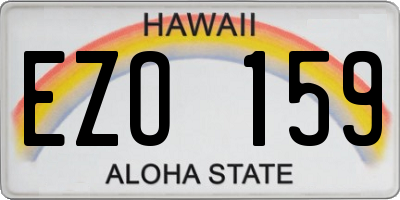 HI license plate EZO159