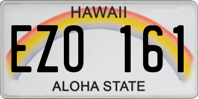 HI license plate EZO161