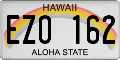 HI license plate EZO162