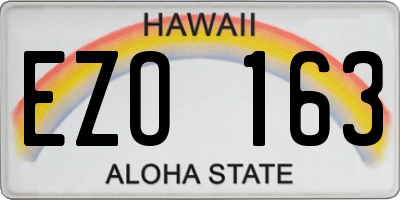 HI license plate EZO163