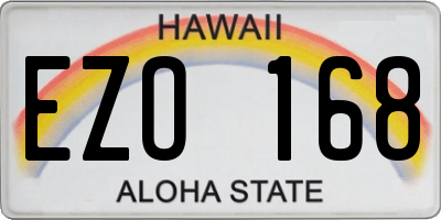 HI license plate EZO168
