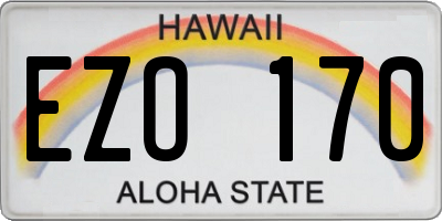 HI license plate EZO170