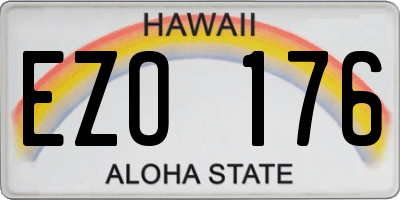 HI license plate EZO176